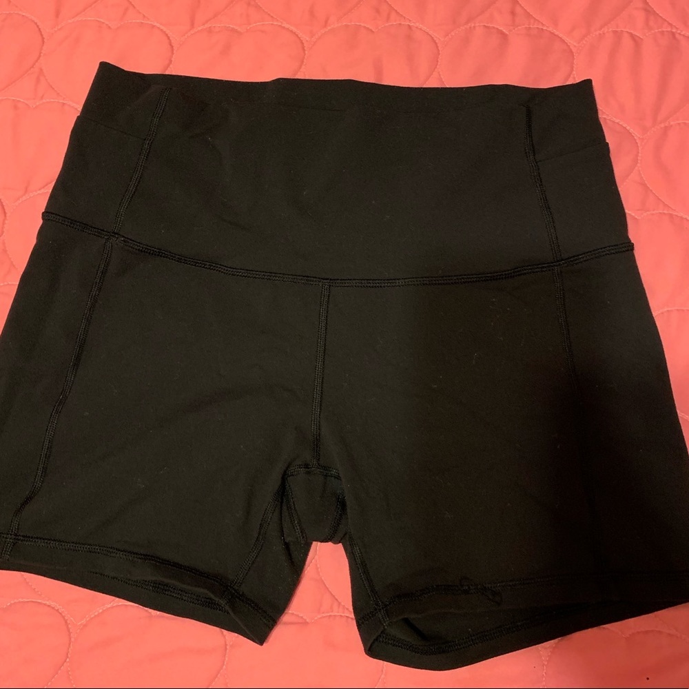 Lululemon black spandex yoga shorts